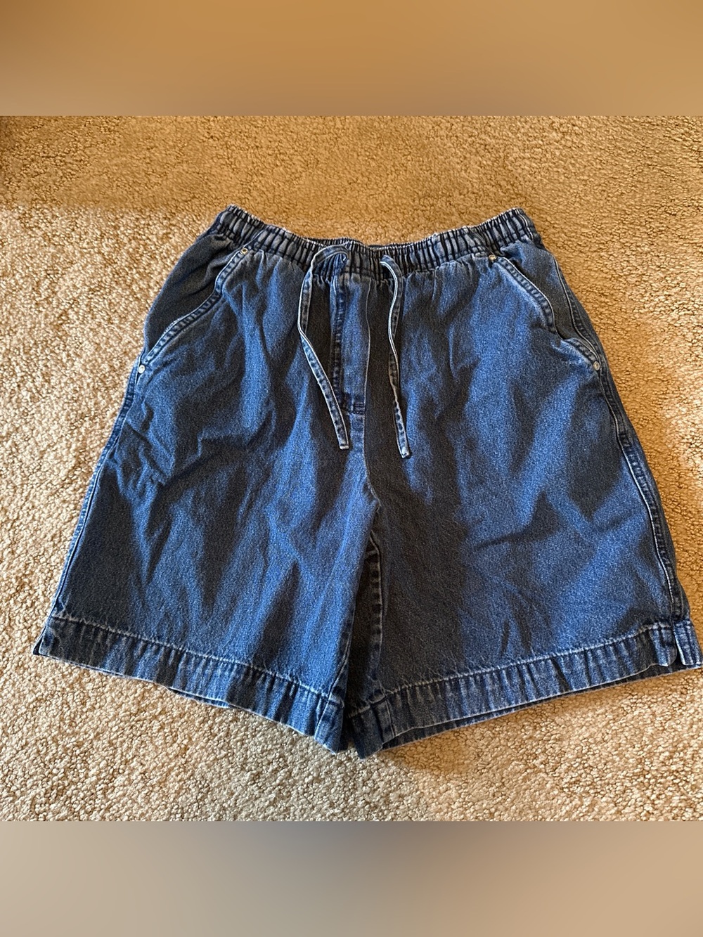 Vintage Studio Works Denim Drawstring Shorts - Dark Blue